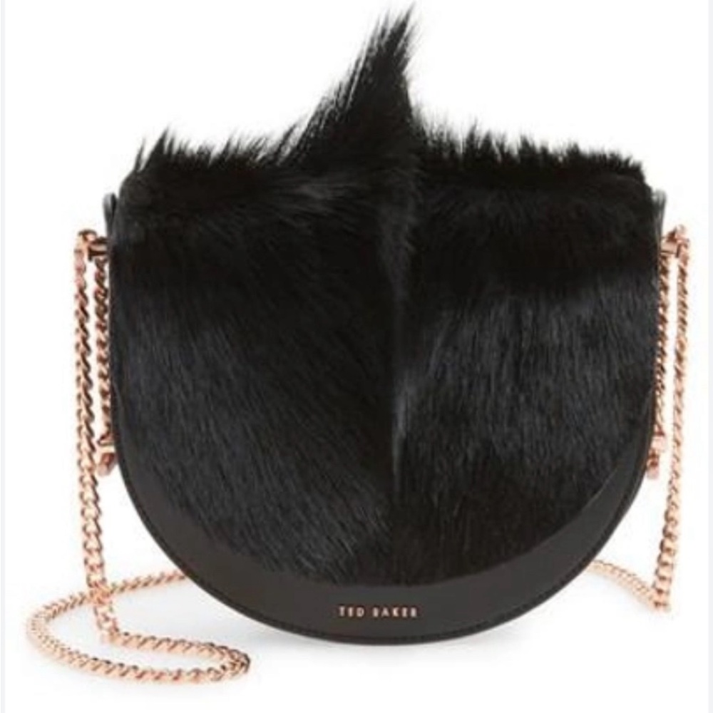 Ted Baker Mohawk Leather Fur Bag
